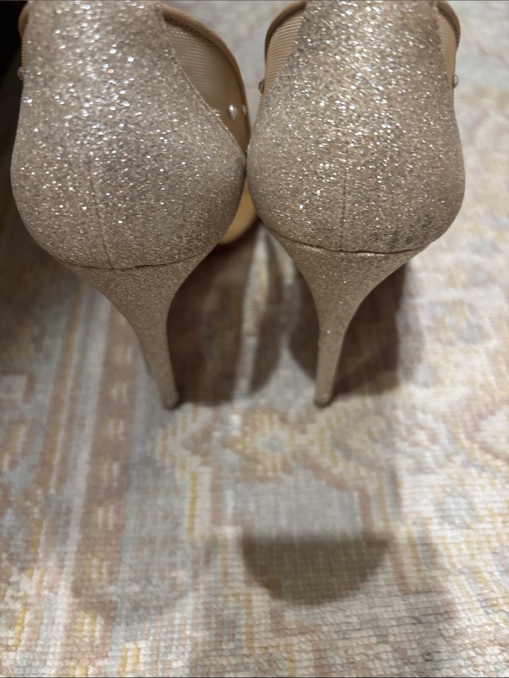 Christian Louboutin Nude Crystal-Embellished Pointed Toe Pumps - Picture 4 of 4